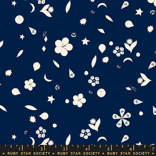 Indigo Garden Sketches • Moonglow by Ruby Star Society for Moda (1/4 yard) - Emmaline Bags Inc.