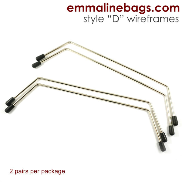 Internal Wire Frames - Style D (2 Pairs) - DOUBLE PACK - Emmaline Bags Inc.