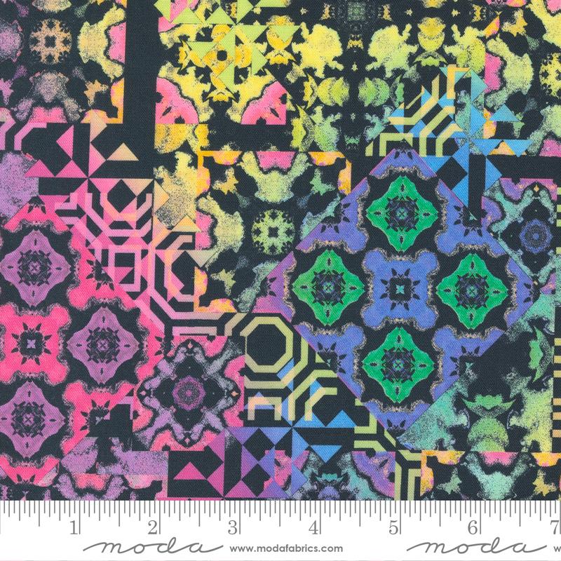Kaleidoscopes in Onyx // Gradients Auras by Moda (1/4 yard) - Emmaline Bags Inc.
