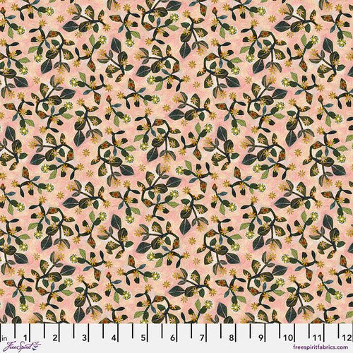Leaf Tumble in Pink // In the Pink by Este MacLeod - (1/4 yard) - Emmaline Bags Inc.