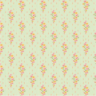 Love at Home in MINT • Hollyhock Lane by Poppie Cotton (1/4 yard) - Emmaline Bags Inc.