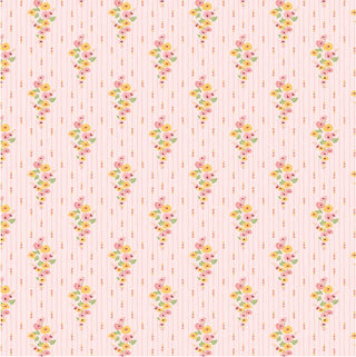 Love at Home in PINK • Hollyhock Lane by Poppie Cotton (1/4 yard) - Emmaline Bags Inc.