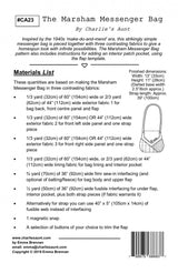 Marsham Messenger Bag by Charlie's Aunt (Printed Paper Pattern) - Emmaline Bags Inc.