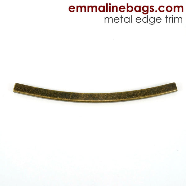 Metal Edge Trim: Style D - Curved - in Antique Brass - Emmaline Bags Inc.