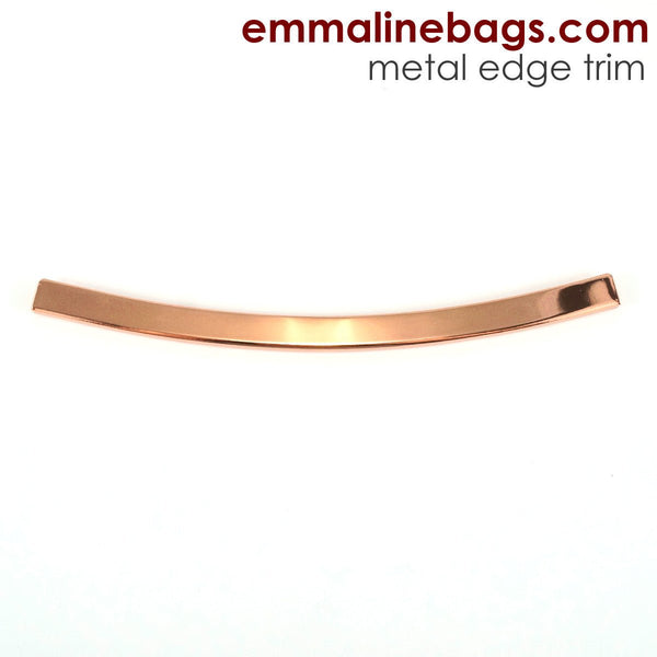 Metal Edge Trim: Style D - Curved - in Copper Finish - Emmaline Bags Inc.