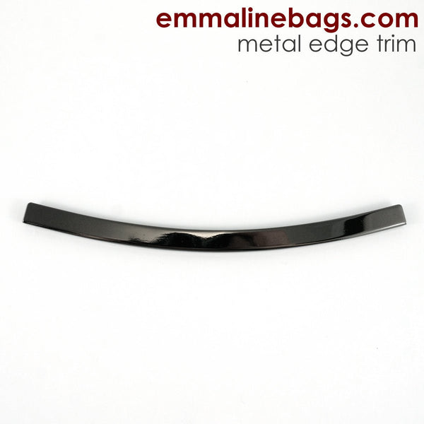 Metal Edge Trim: Style D - Curved - in Gunmetal Finish - Emmaline Bags Inc.