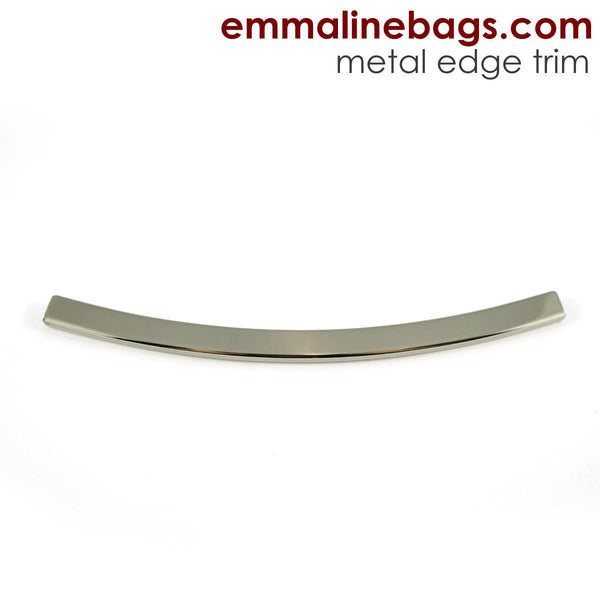 Metal Edge Trim: Style D - Curved - in Nickel Finish - Emmaline Bags Inc.