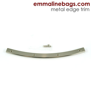 Metal Edge Trim: Style D - Curved - in Nickel Finish - Emmaline Bags Inc.