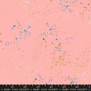 Metallic Cotton Candy Pink SPECKLED • by Ruby Star Society for Moda (1/4 yard) - Emmaline Bags Inc.