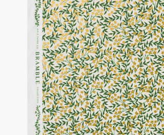 Metallic - Gold Daphne // by Rifle Paper Co. for Cotton + Steel (1/4 yard) - Emmaline Bags Inc.