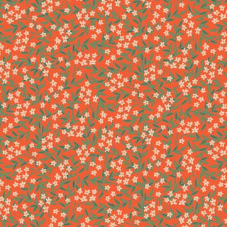 Metallic - Red Daphne // by Rifle Paper Co. for Cotton + Steel (1/4 yard) - Emmaline Bags Inc.