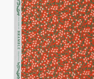 Metallic - Red Daphne // by Rifle Paper Co. for Cotton + Steel (1/4 yard) - Emmaline Bags Inc.