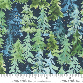 Midnight Winter Trees // Comfort and Joy for Moda (1/4 yard) - Emmaline Bags Inc.