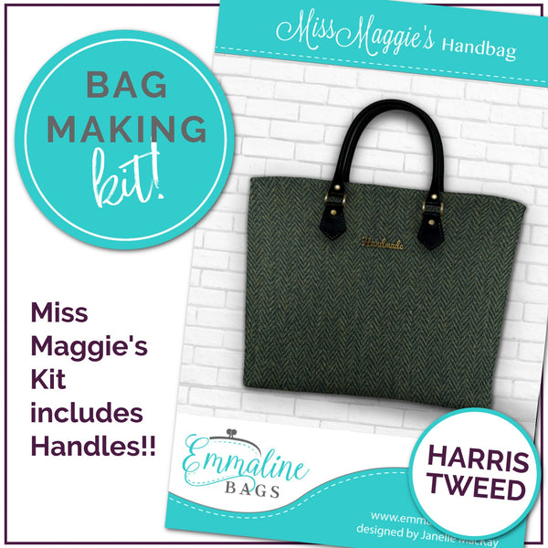 Miss Maggie's Handbag Kit - 'Harris Tweed' - Emmaline Bags Inc.