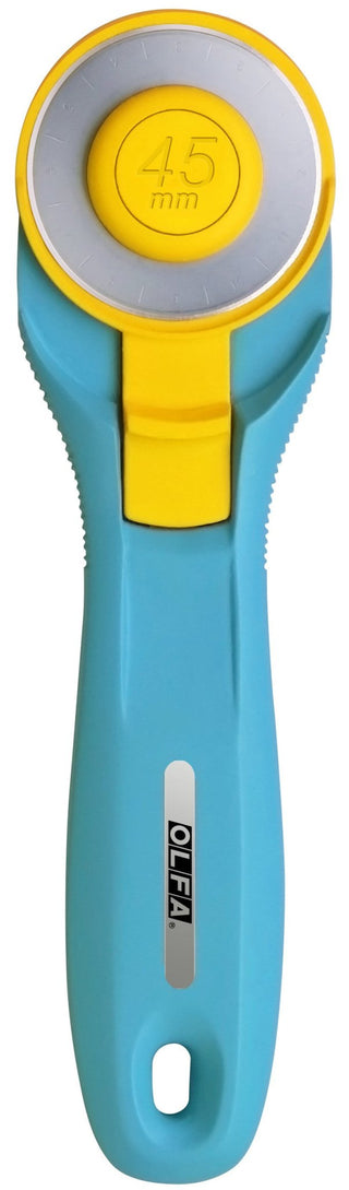 Olfa Splash Rotary Cutter in Aqua (45 mm) - Emmaline Bags Inc.