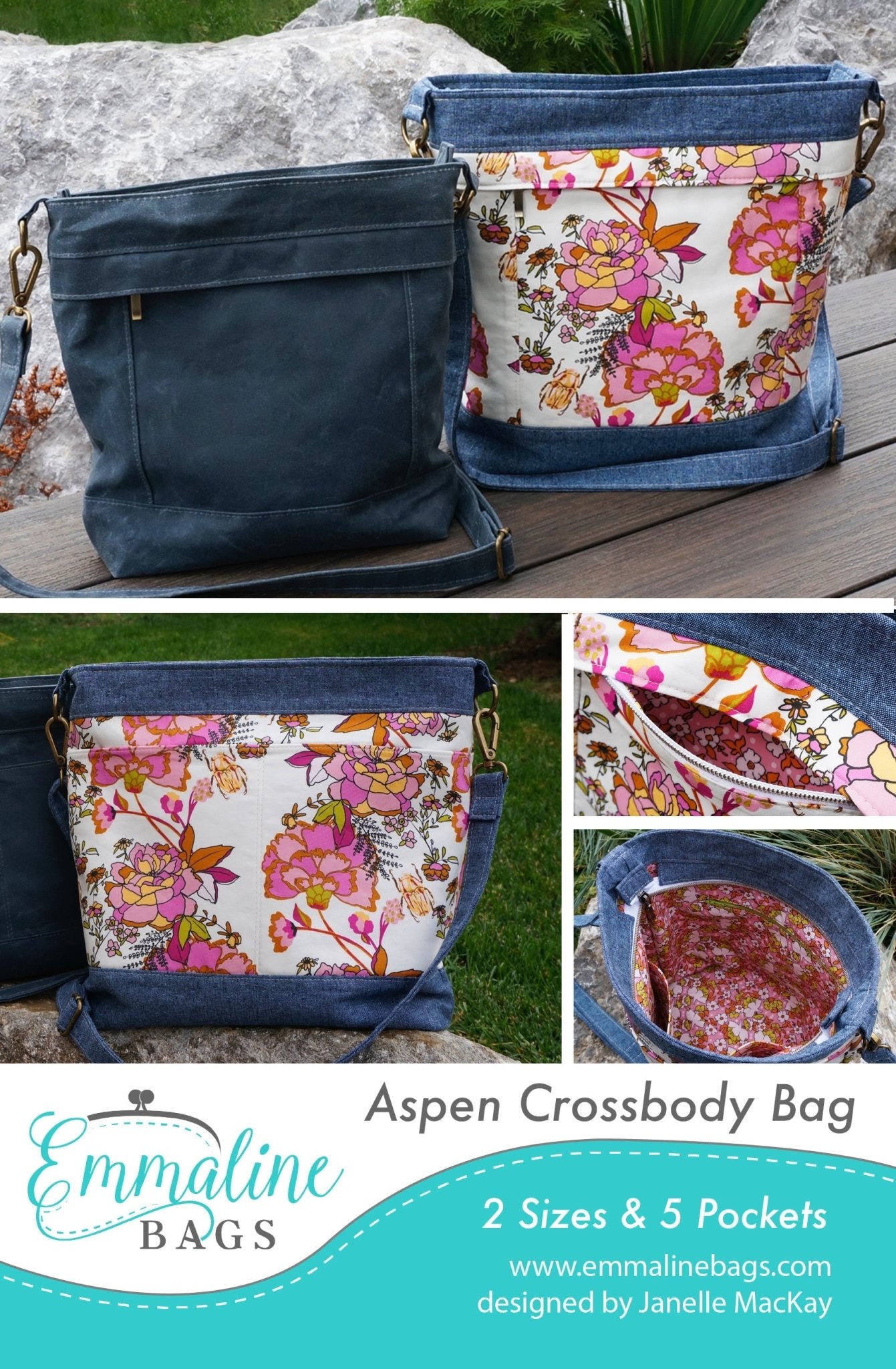 Paper Pattern The Aspen Crossbody Bag Emmaline Bags