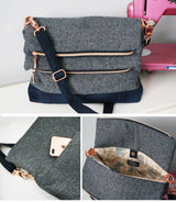 Paper Pattern - The Double Flip Shoulder Bag - Emmaline Bags Inc.