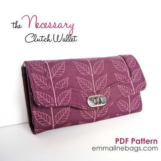Paper Pattern - The Necessary Clutch Wallet - Emmaline Bags Inc.