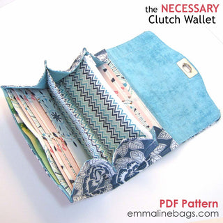 Paper Pattern - The Necessary Clutch Wallet - Emmaline Bags Inc.