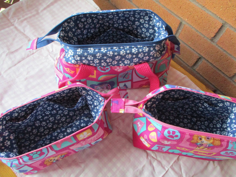 Paper Pattern - Trifecta Zip Bags - 6 Sizes - Emmaline Bags Inc.