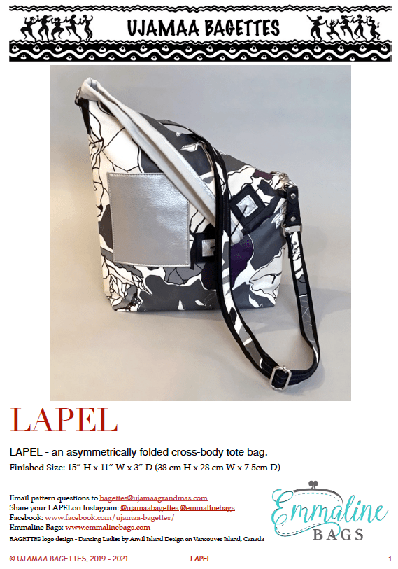 PDF - Lapel by UJAMAA BAGETTES - Emmaline Bags Inc.