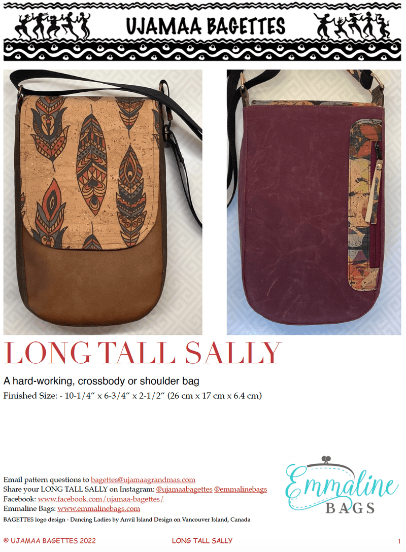PDF - Long Tall Sally by UJAMAA BAGETTES - Emmaline Bags Inc.