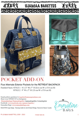 PDF - Pocket Add-On for Retreat Backpack by UJAMAA BAGETTES - Emmaline Bags Inc.