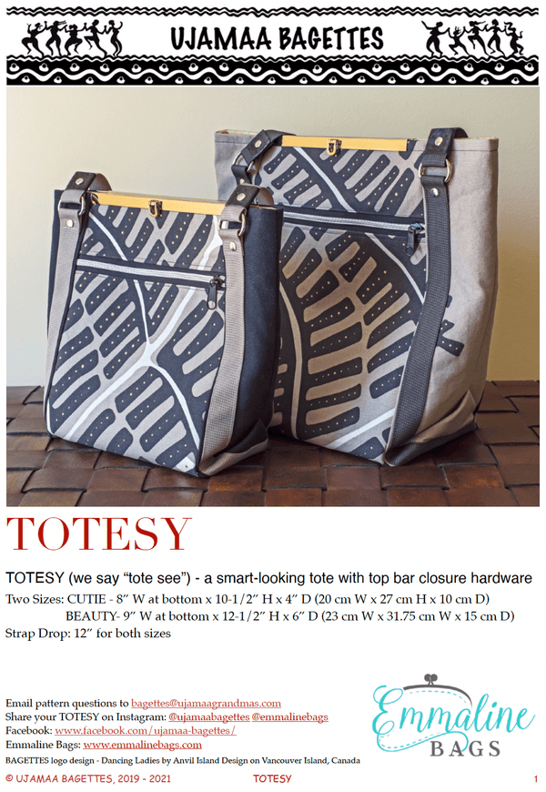 PDF - Totesy by UJAMAA BAGETTES - Emmaline Bags Inc.