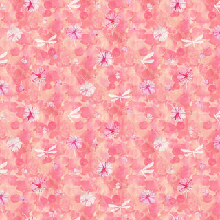 Peach Scattered Dragonflies // Dragonfly Dreams for Northcott (1/4 yard) - Emmaline Bags Inc.
