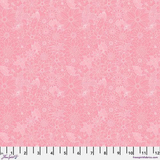 Pink Sigrid // Floral Pets for FreeSpirit - (1/4 yard) - Emmaline Bags Inc.