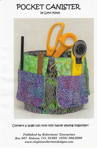 Pocket Canister (Printed Paper Pattern) - Emmaline Bags Inc.
