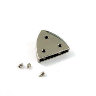 Pointed Strap End Caps (1" wide) in Nickel - 4 Pack - Emmaline Bags Inc.
