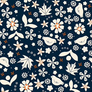 Pollinator in Navy • Sugar Maple by Ruby Star Society for Moda (1/4 yard) - Emmaline Bags Inc.