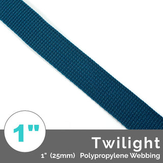 (Poly) Regular Strap Webbing 1" (25mm) Wide (Per 1 Yard) - Emmaline Bags Inc.