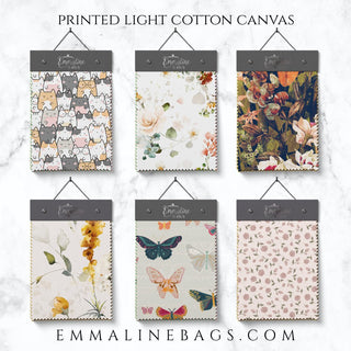 Printed Light Weight Cotton Canvas - 7.5 oz/square yard (Precut 1 Yard) - Emmaline Bags Inc.