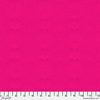 Raspberry Scalloped Hills • Scalloped Hills for Free Spirit Fabrics (1/4 yard) - Emmaline Bags Inc.