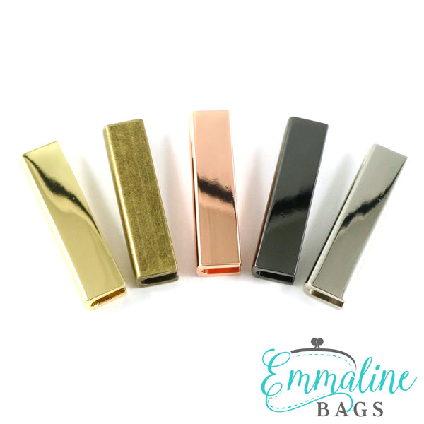 Rectangular Strap End Caps (1 1/2" wide) (4 Pack) - Emmaline Bags Inc.
