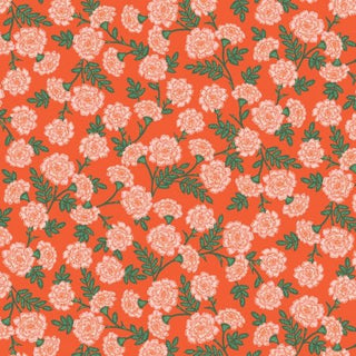 Red Dianthus // by Rifle Paper Co. for Cotton + Steel (1/4 yard) - Emmaline Bags Inc.