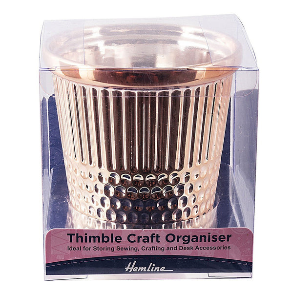 Rose Gold Thimble Craft Container (Ceramic) - Emmaline Bags Inc.