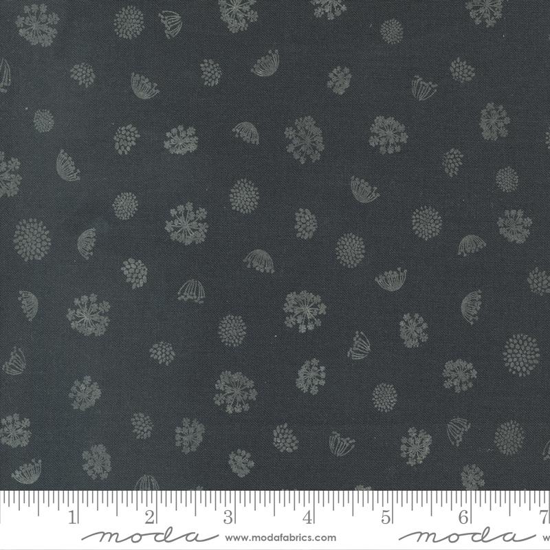 Royal Rounds in Charcoal // Woodland & Wildflowers for Moda (1/4 yard) - Emmaline Bags Inc.