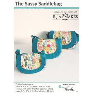 Sassy Saddlebag by Sewing Patterns by Mrs H (Printed Paper Pattern) - Emmaline Bags Inc.