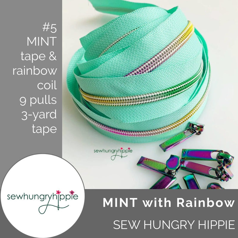 Sew Hungry Hippie 3-Yard Zipper *Size #5* with 9 Pulls - Emmaline Bags Inc.