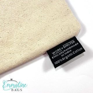 "Sewing is my Super Power" Organic Cotton Zipper Pouch - Emmaline Bags Inc.