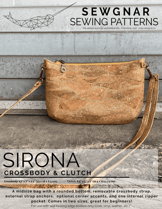 Sirona Crossbody & Clutch (Paper Pattern) by SewGnar - Emmaline Bags Inc.