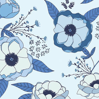 Sprinkled Peonies Azul // True Blue by Maureen Cracknell for Art Gallery Fabrics - (1/4 yard) - Emmaline Bags Inc.