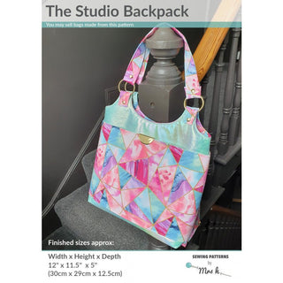 Studio Backpack by Sewing Patterns by Mrs H (Printed Paper Pattern) - Emmaline Bags Inc.