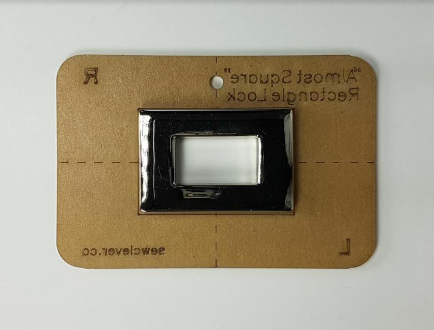 Rectangle Lock Cutouts Template: Rectangular Bag Lock (Hole Cutting Guide) - Emmaline Bags Inc.
