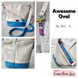 The Awesome Oval Bag by Sewing Patterns by Mrs H (Printed Paper Pattern) - Emmaline Bags Inc.