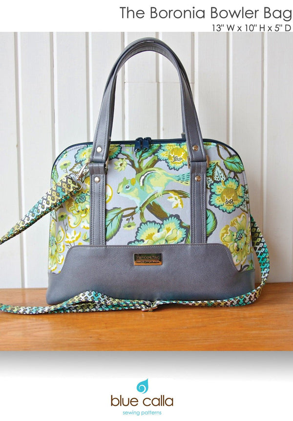 The Boronia Bowler Bag by Blue Calla Sewing Patterns (Printed Paper Pattern) - Emmaline Bags Inc.