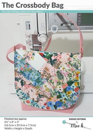 The Crossbody Bag by Sewing Patterns by Mrs H (Printed Paper Pattern) - Emmaline Bags Inc.